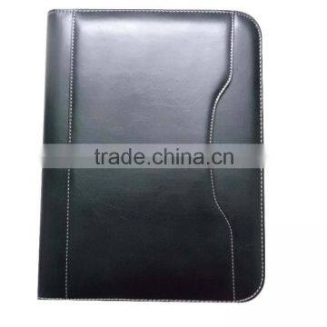 Black PU Leather Conference Folder A4 Size Leather Meeting Folder