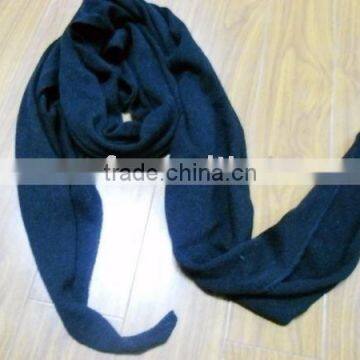 fashion lady cashmere knitted scarf with bevel edge