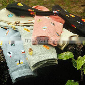 Food Cartoon Socks, Winter Knitted Socks,Weave Socks,Hamburger Cartoon Ankle Socks