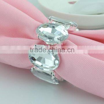 best selling table decoration & accessories type acrylic stones crystal wedding napkin ring
