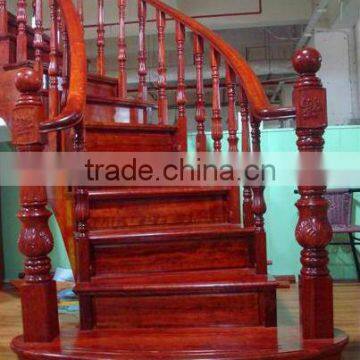 Red oak handrail solid walnut handrail