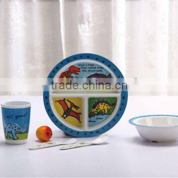 2015 Hot sale 5 pcs melamine children dinner service sets