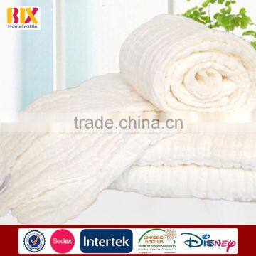 hebei textile cotton gauze waffle texture white blanket