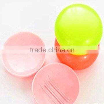 Circular plastic draining soap box, fashion and cute plastic soap box