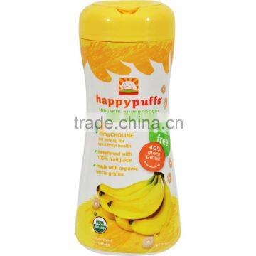 Happy Baby Organic Puffs Banana - 2.1 oz - Case of 6