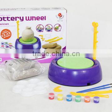 Educational ABS Children&Kids Pottery Workshop Wheel with Argil Toys