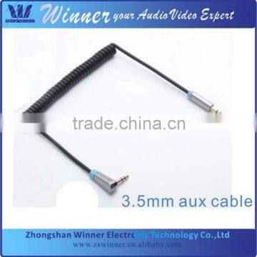 3.5 mm Coiled Stereo Audio Cable for mobilephone