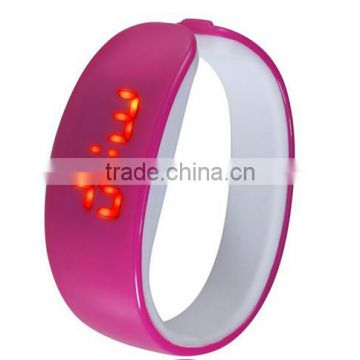 Fashion Wholesale Digital LED Cheap Silicone Hand Touch Led watch For Ladies