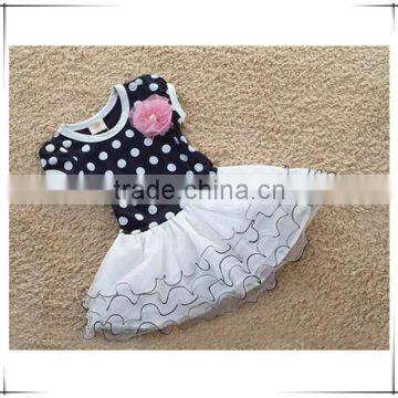 Wholesale 2015 New Spring Autumn Baby Girls Dress Clothes Children cute Dot short sleeve 2 colors Dot dresses D87 from OEM GZ