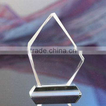 Customed Diamond Shaped Photo K9 Crystal Blank with Base