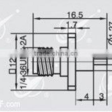 SMA connector with flange mount,micro-strip