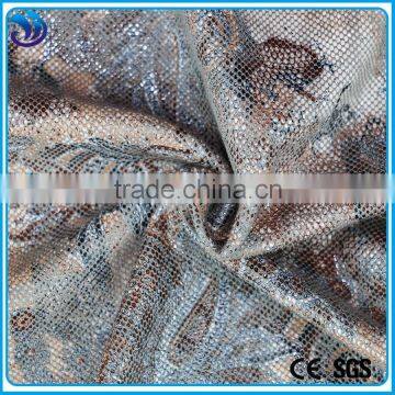 polyester spandex knitting hot stamping suede material fabric