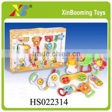 2015 hot sale 9pcs plastic bell baby toys