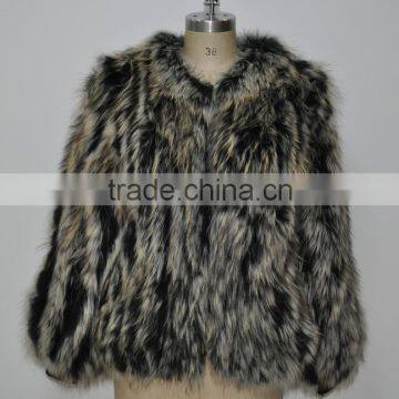 women fashion raccoon fur coat LK16F096