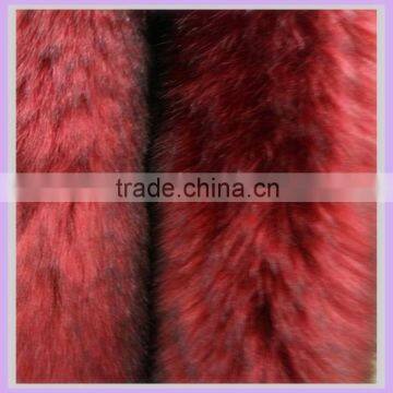 100% Acrylic Faux Fur Textile Fabric for Clothing Tip Print Red photo-5