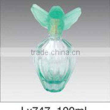 100ml green wing glass perfume bottle for woman