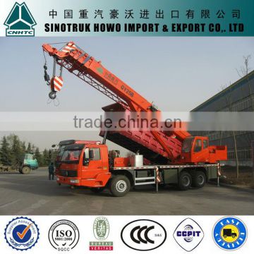 Sinotruk Howo 6x4 truck mounted crane for sale 25 ton