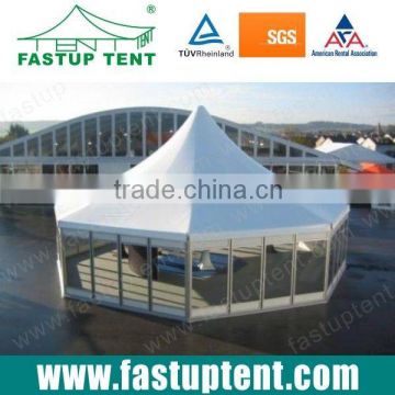 Luxury Hexagonal Pagoda Tent with Glass Wall