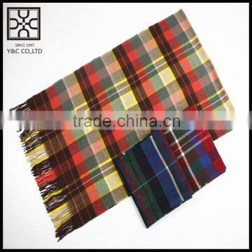 Cashmere Hand Feeling 100% Acrylic Checked Scarf