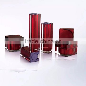 high quality acrylic square shape airless cosmetic bottle