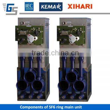 Drive mechanism and gas tank for SF6 insulated ring main unit