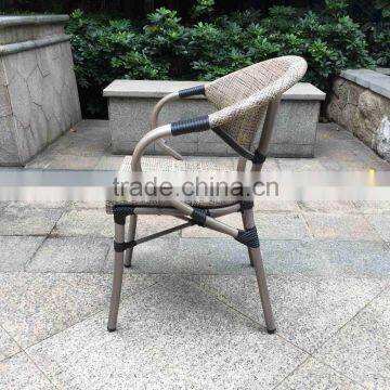 Aluminum power coating stacking chair restaurant chair