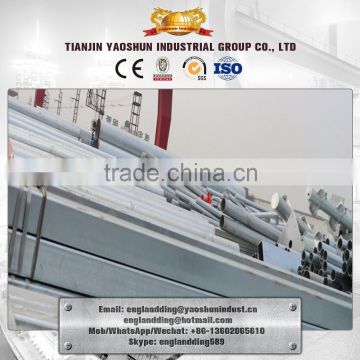 tianjin factory GI galvanized rectangle square steel tube hollow section