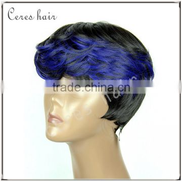 factory premium ombre natural hair wig for men