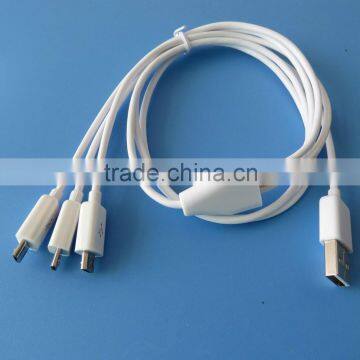 40cm white 3 in 1 usb multi charger cable