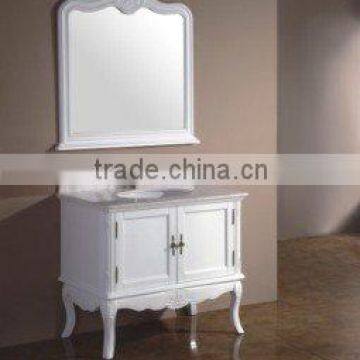 Luxury traditional White bathroom vanity with marble top