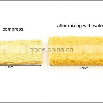 compressable to 1-2mm soldering iron tips compressable pop up cleaning sponge