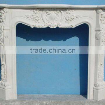 white marble mantel