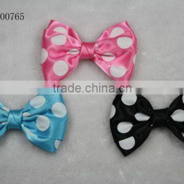 satin polka dot baby hair bow