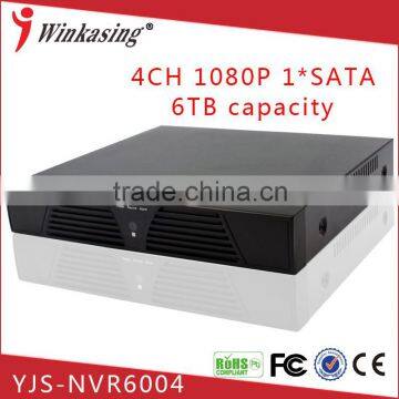 4*6TB 4CH NVR surport 1080P P2P for IP camera YJS-NVR6004