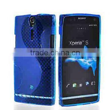 Blue S-Line Gel Case Rubber Skin Tpu Cover For Sony Ericsson Xperia Arc S HD LT26i