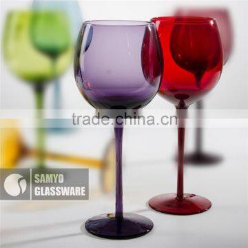 SAMYO handmade glassware novelty colored red wine glasses