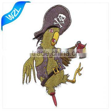 High quality cheap animal patch, wholesale skull t-shirt patches embroidery