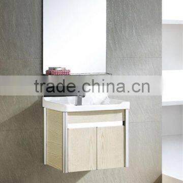 2015 Hot sale luxury bathroom mirror hotel light panel washing basin cabinet