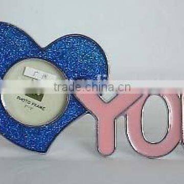 Lovely I LOVE YOU Metal Pewter Zinc Alloy Home Decorative Photo Frame photo-2