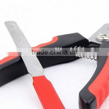 Pet nail clipper grooming with rubber handle