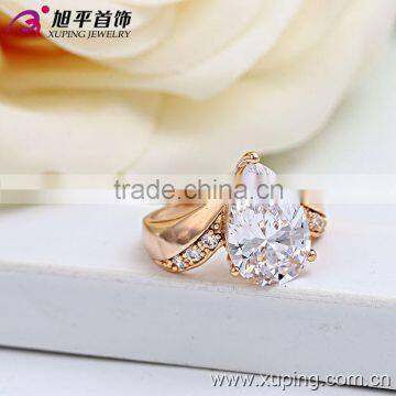 13193 Xuping Fashion Jewelry China Wholesale 18k Gold Ring Designs Luxury Glass Rings Charm Jewelery for Women photo-4