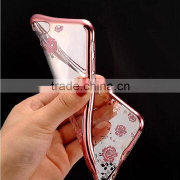 Bling Diamond Ring Holder Phone Case Crystal Flexible TPU Cover for Iphone 6 With Kickstand photo-4
