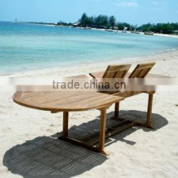 Teak Garden and Outdoor Furniture: Teak Oval Double Extending Table