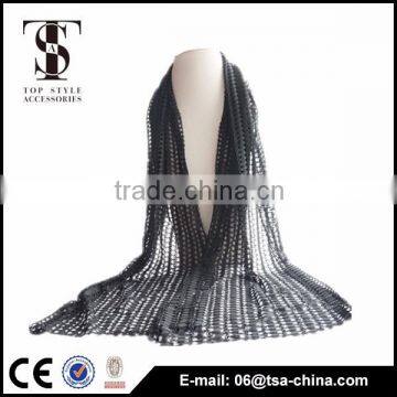 Hot Selling Black Hollow Out 31*159 cm Scarf photo-2