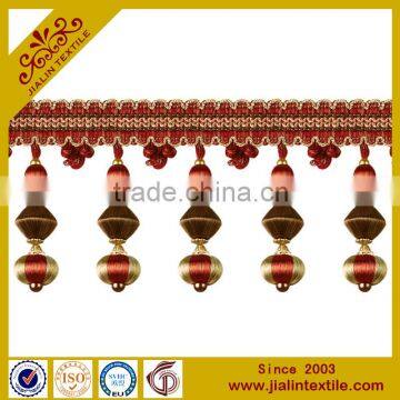 high quality china supplier home garden curtain rayon beaded fringe trim