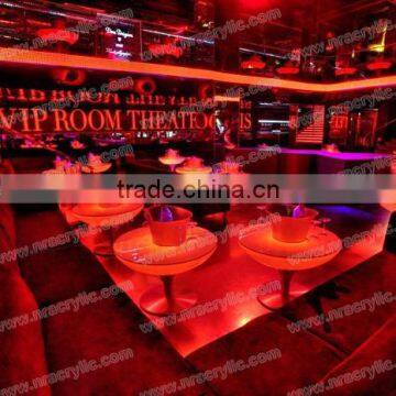 led acrylic furniture bar table event rental night club