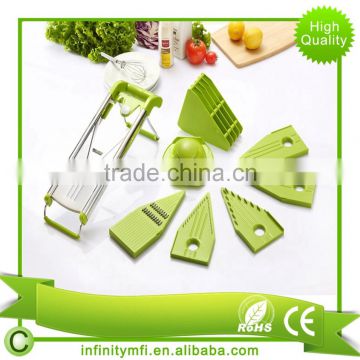 High Quality Heavy Duty Mandoline Slicer Vegetable Chopper Stainless Steel 5 Different Inserts V-Blade Slicer