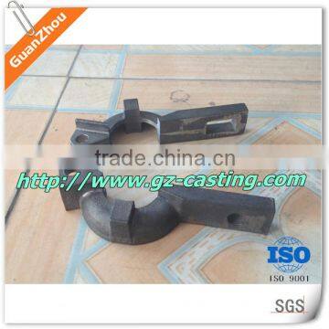 CNC machined cast iron pipe clamp with handle