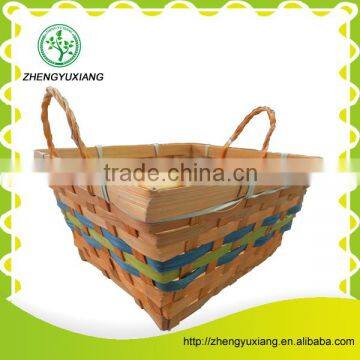 Fashionable handmade bamboo basket with handle