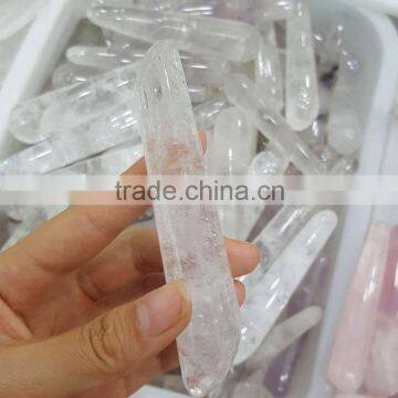 10~11cm Clear Crystal Beauty Massage Stick Ancient Chinese Dim Mak Stones Guasha Tool photo-3